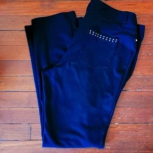 Ponte Knit Jeans w/Rhinestones